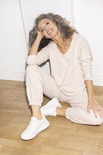 Madri Блуза с дълъг ръкав Италианска мода - бежово 