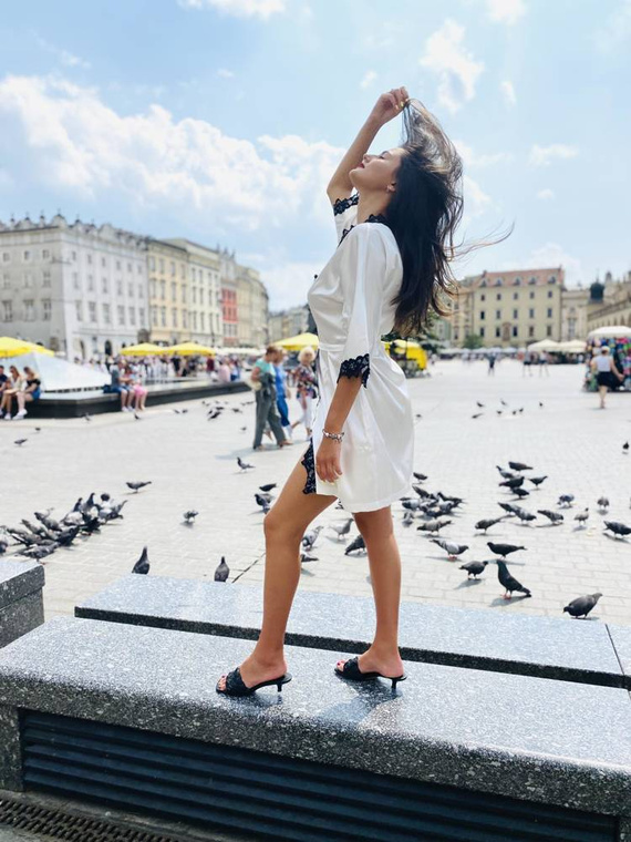 929 Kleoree Дамски халат De Lafense - перла