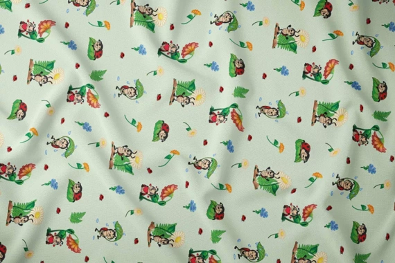 3807 C Land of Dreams Детско памучно спално бельо с калинки Karo