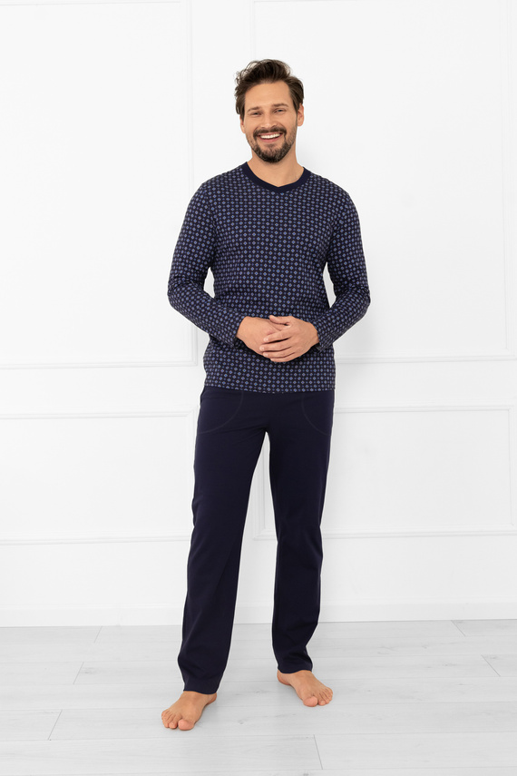 Gerard Italian Fashion мъжка пижама - памучна, с дълъг ръкав и панталон