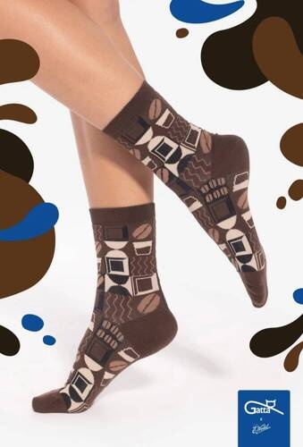 U04.WED Унисекс чорапи Wedel Gatta - тъмен шоколад 03/12E