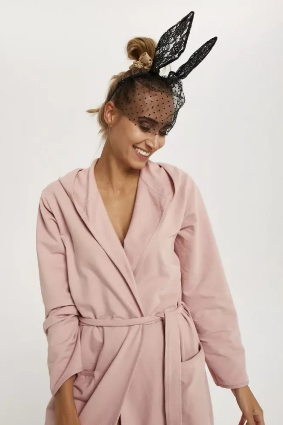 Karina Дамски халат Италианска мода - прахово розово