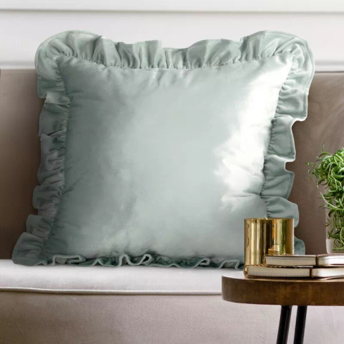 Калъфка Brenda 45x45 салвия кадифе Eurofirany с къдри sage