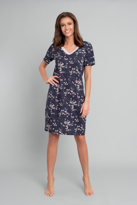 Evita нощница с къс ръкав Италианска мода - принт