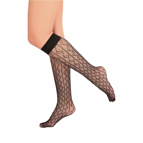 Чорапи до коляното Zigzago Passion - черни