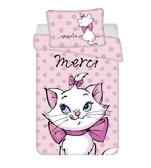 Marie Cat Merci Памучно спално бельо за легло от Jerry Fabrics, розово