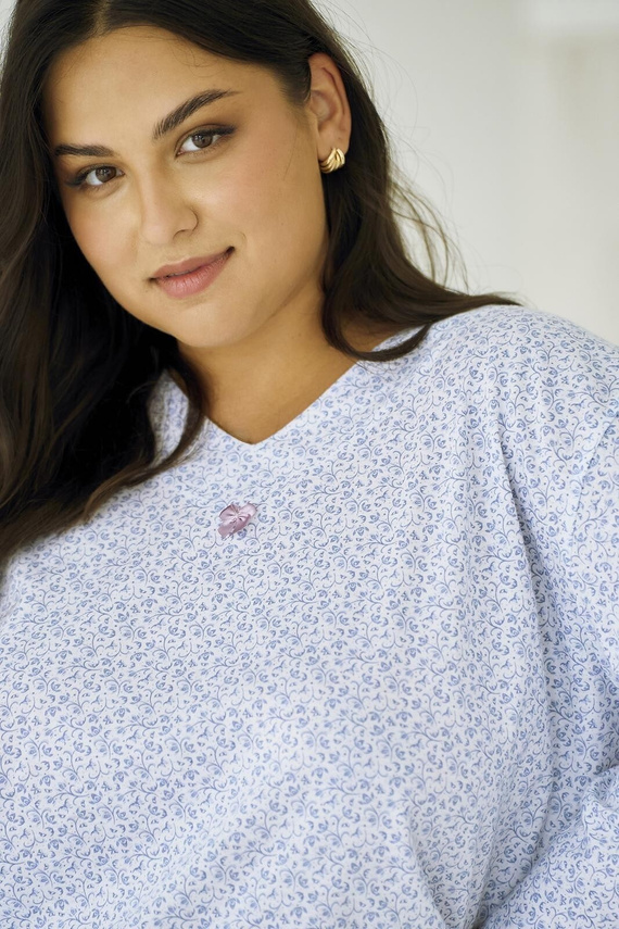 Дамска пижама Debora 3463 TARO - памук, дълги ръкави, комфорт и стил за през нощта