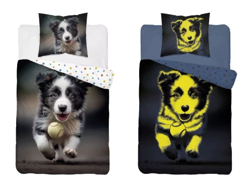 5410 A Puppy Светеща в тъмното памучна постелка Detexpol