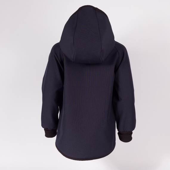 229004 Nicol Яке softshell за момче с полар, качулка и светещи елементи - тъмносиньо