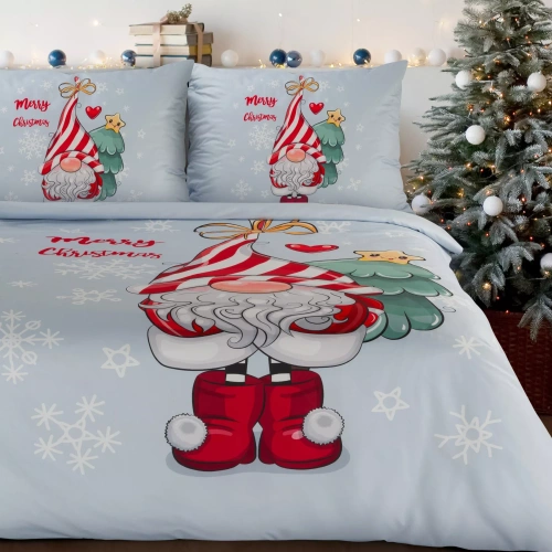 Микрофибърни еврозавеси Beiner Коледно спално бельо – спрайт, сиво, меко и бързосъхнещо