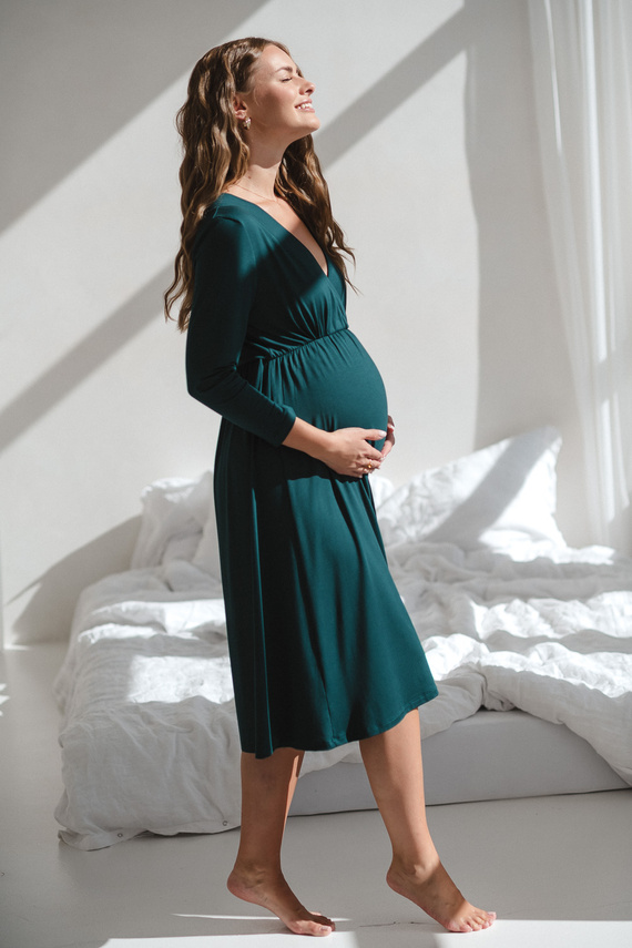 Бамбукова нощница за бременни и кърмене Star Light – удобство, елегантност, подходяща за родилния дом