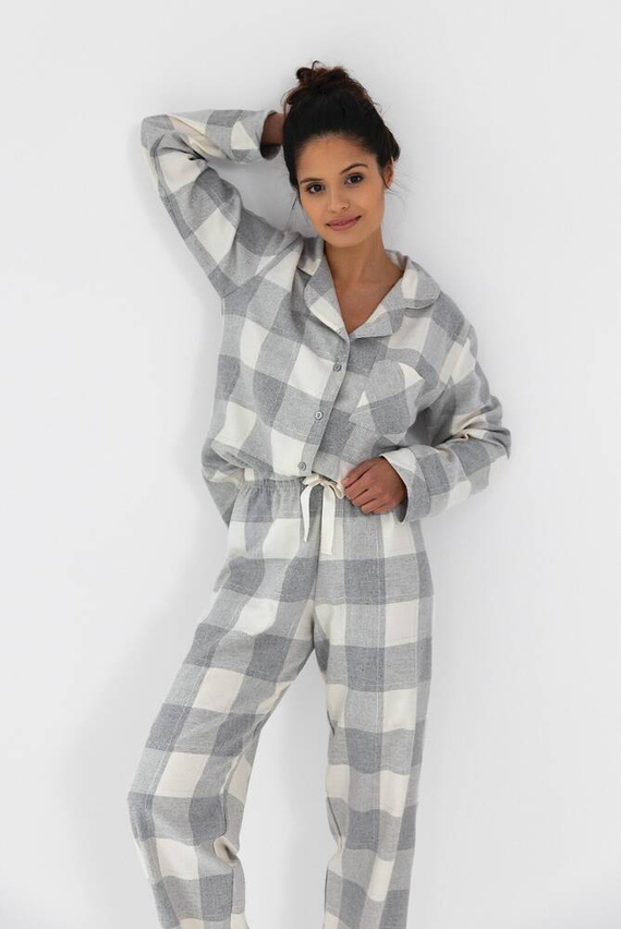 Sensis Evie Дамска пижама - сиво-кремава