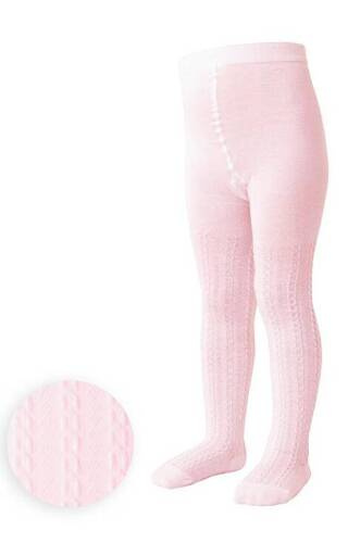 арт.071 Момичешки чорапогащник Steven с плитка - светло розов