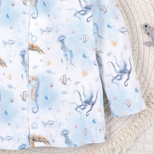 ABN-5454 Бебешки кафтан Sea Of Joy Nini – органичен памук, закопчаване с щракване