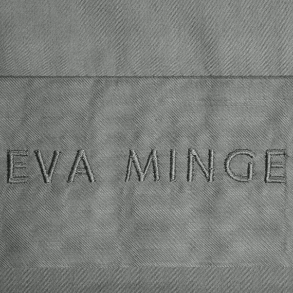 1C Елегантно спално бельо от сатен Eva Minge Steel Eurocurtains | Macosatin 100% памук