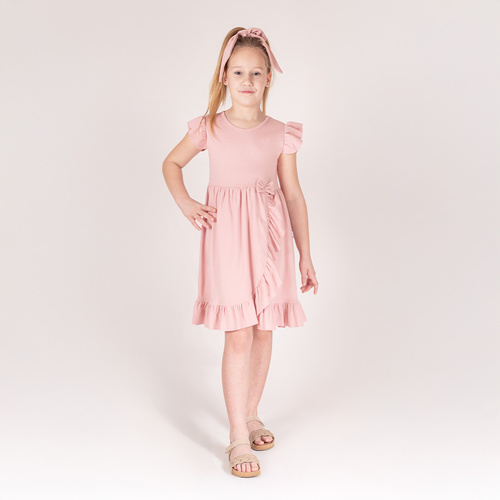 213166 Рокля с къс ръкав "Нели" Никол - розова