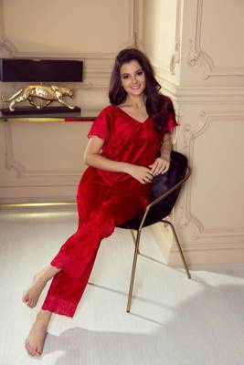 631 Milagros Дамска пижама Forex - червена