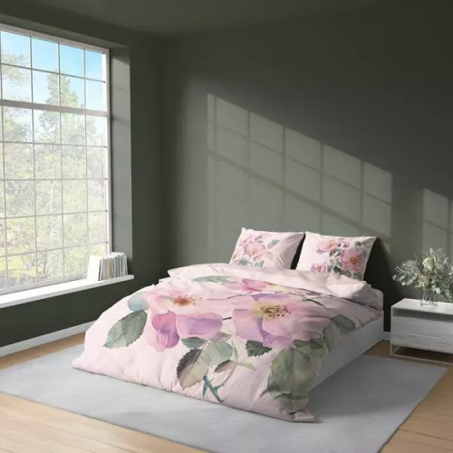 5426 3D спално бельо от микрофибър с пастелни диви рози – Detexpol