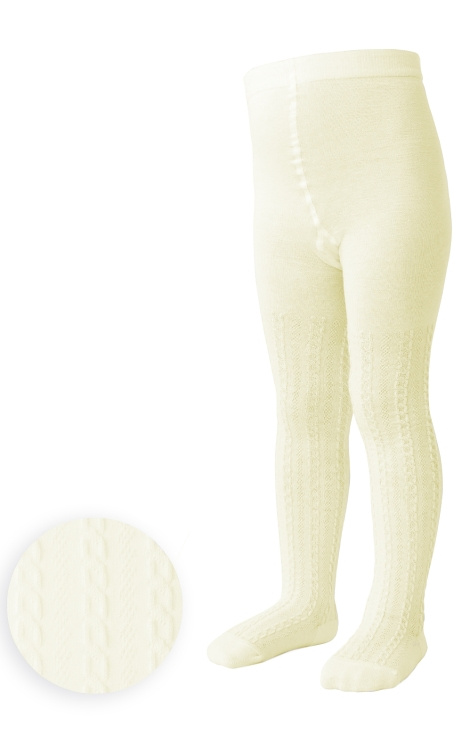 арт.071 Момичешки чорапогащник Steven с плитка - екрю