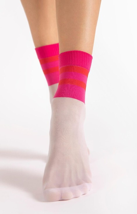 G 1190 Dash Socks 20den Fiore розово-бели