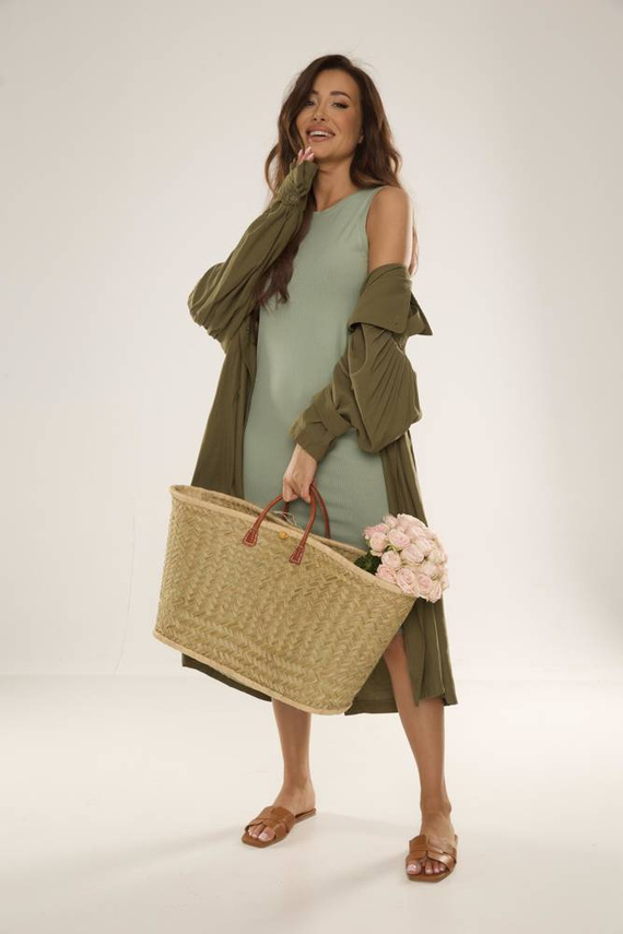 707 Freya Дамска рокля De Lafense - грах