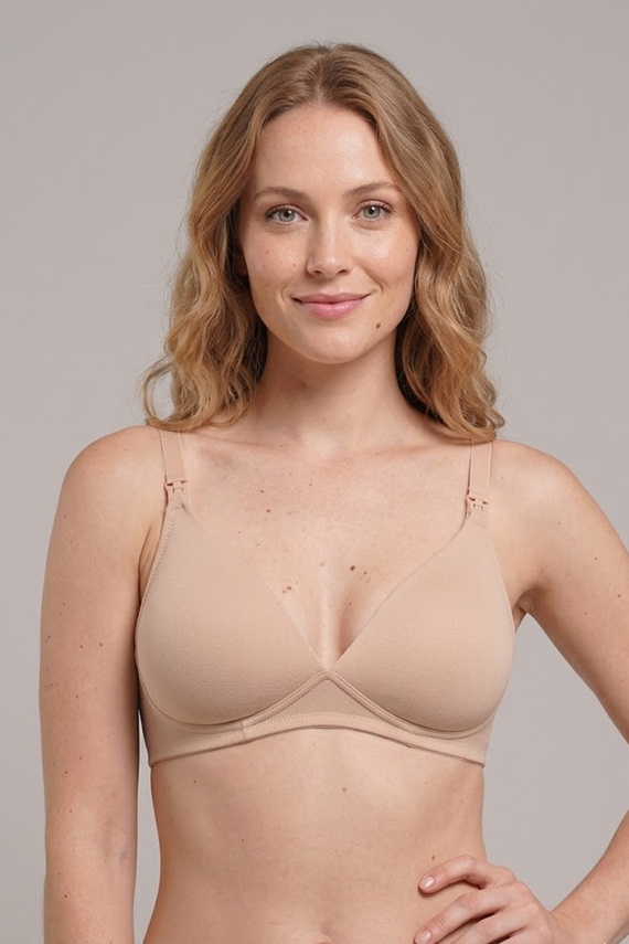 Spiman 415 Nudo Сутиен за кърмене с банели, памучен с клипси