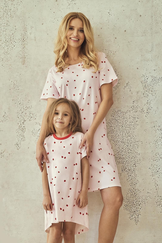 Детска нощница Maia 3546 Taro – памучна, къс ръкав, цветен десен