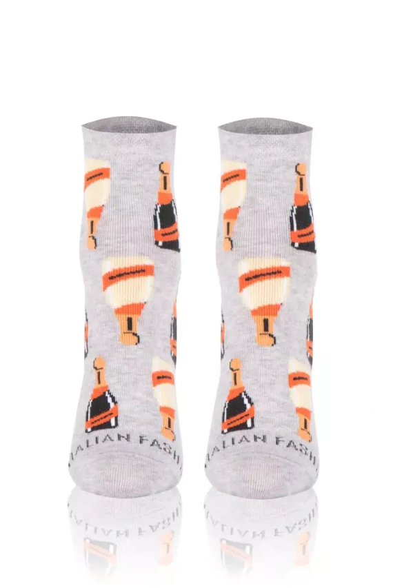 S153Z Чорапи Prosecco Чорапи италианска мода - светъл меланж