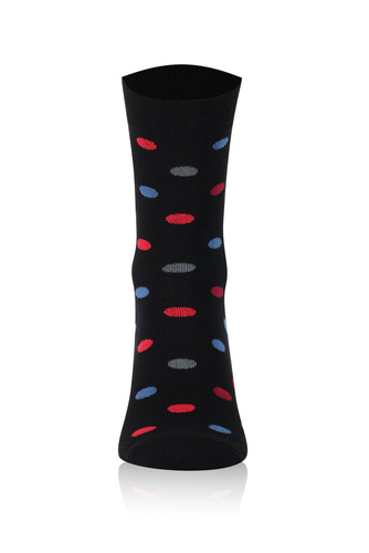 M21 Мъжки дълги чорапи Италианска мода - черно/бордо/графит