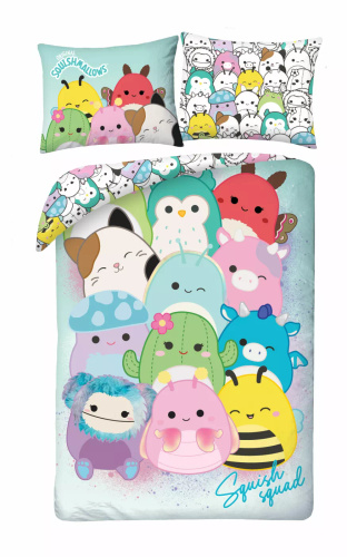 Спален комплект Halantex Squishmallows 140x200 цветен с калъфка 70x90