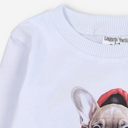 KAR-1011/BIA Момчешка блуза с дълъг ръкав Lagarto Verde бяла