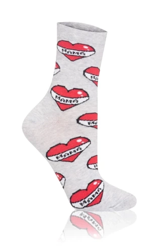 S122D Мама Дълги чорапи Италианска мода - сиво