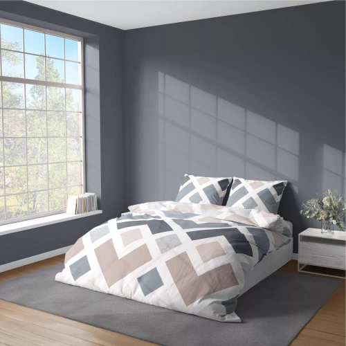 5026 A Detexpol geometry микрофибърно спално бельо синьо