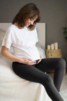 4241 Legginsy Długie Ciążowe Doctor Nap - black