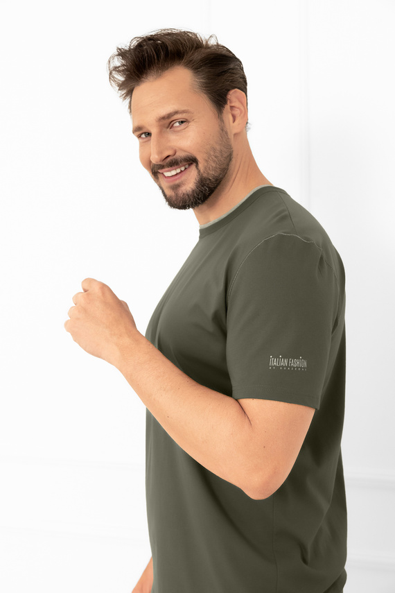 Krystian Italian Fashion мъжка пижама с маслини - памук, тениска и къси панталони