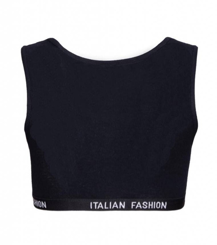 Nikola Сутиен за момичета, широка презрамка Италианска мода - черен