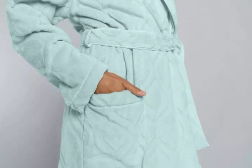 Morena Дамски халат от полар Италианска мода - мента