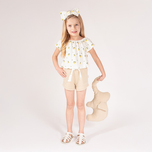 212138 Блуза с къс ръкав "Tola" Nicol - кремава