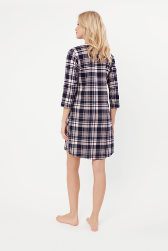 Нощница Dona с разкопчани копчета, 3/4 ръкав Италианска мода - принт 