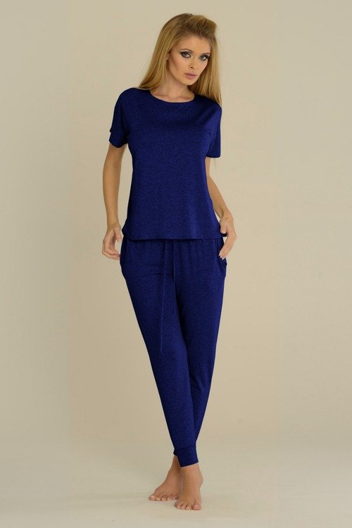 524 Paula Дамска пижама De Lafense - тъмносиня