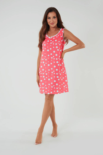 Нощна риза и риза за кърмачки Raba, широка презрамка Италианска мода - малинов принт