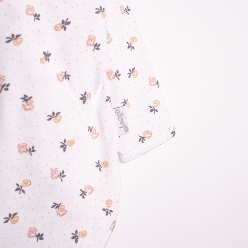 Боди за момиче с дълъг ръкав, памучно Nicol 220096 — цветен принт