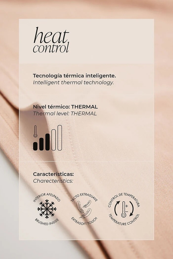 Дамска термо тениска Ysabel Mora 70018 panacotta - топла, дишаща, с дантела и дълъг ръкав