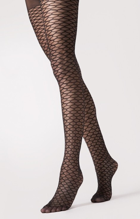 G 6126 Чорапогащник Darla Fiore 20 den nero – геометричен десен, елегантен