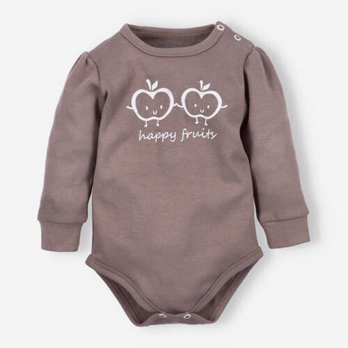 ABN-5296/CZE Happy Apples Органично памучно боди Нини кафяво