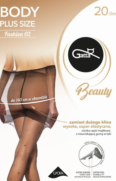 Body Plus Size Fashion 02 Чорапогащник 20 den Gatta - nero