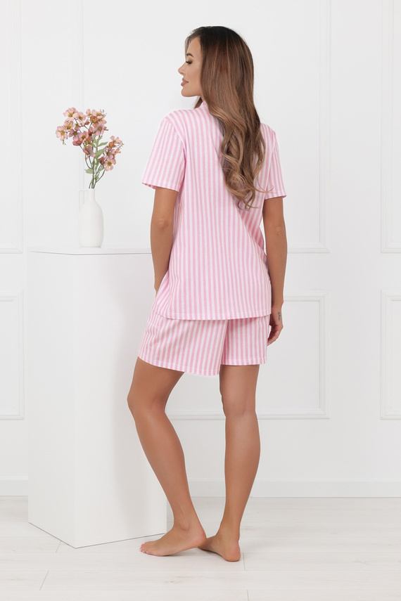 Дамска пижама Genna Italian Fashion 100% памук къс ръкав шорти