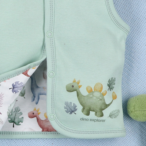 ABN-5575 Жилетка Dino Explorer Nini – органичен памук, удобно закопчаване