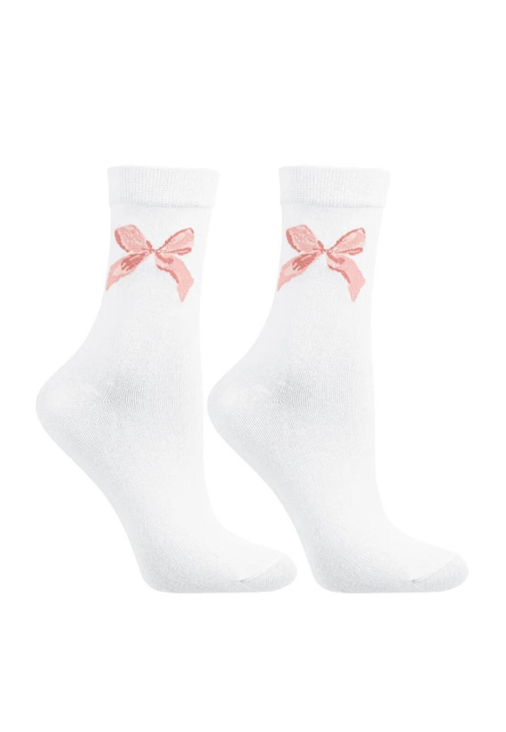 Женски чорапи CSLW700-001 Moraj – Чорапи в подаръчна метална кутия с фин десен на панделка