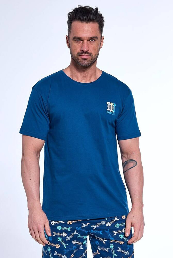 326/170 Мъжка пижама Fishing Cornette, тъмносиня